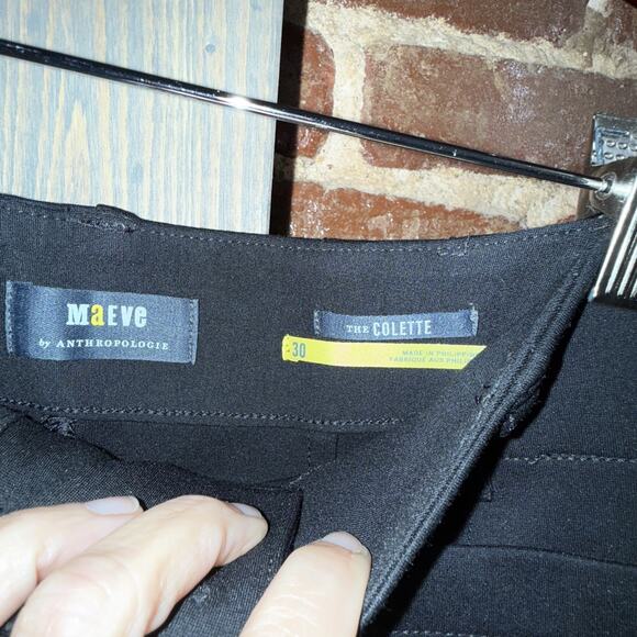 Anthropologie Maeve Black The Colette Crop Wide-Leg Pants Size 30 NWT Classic - Picture 3 of 9